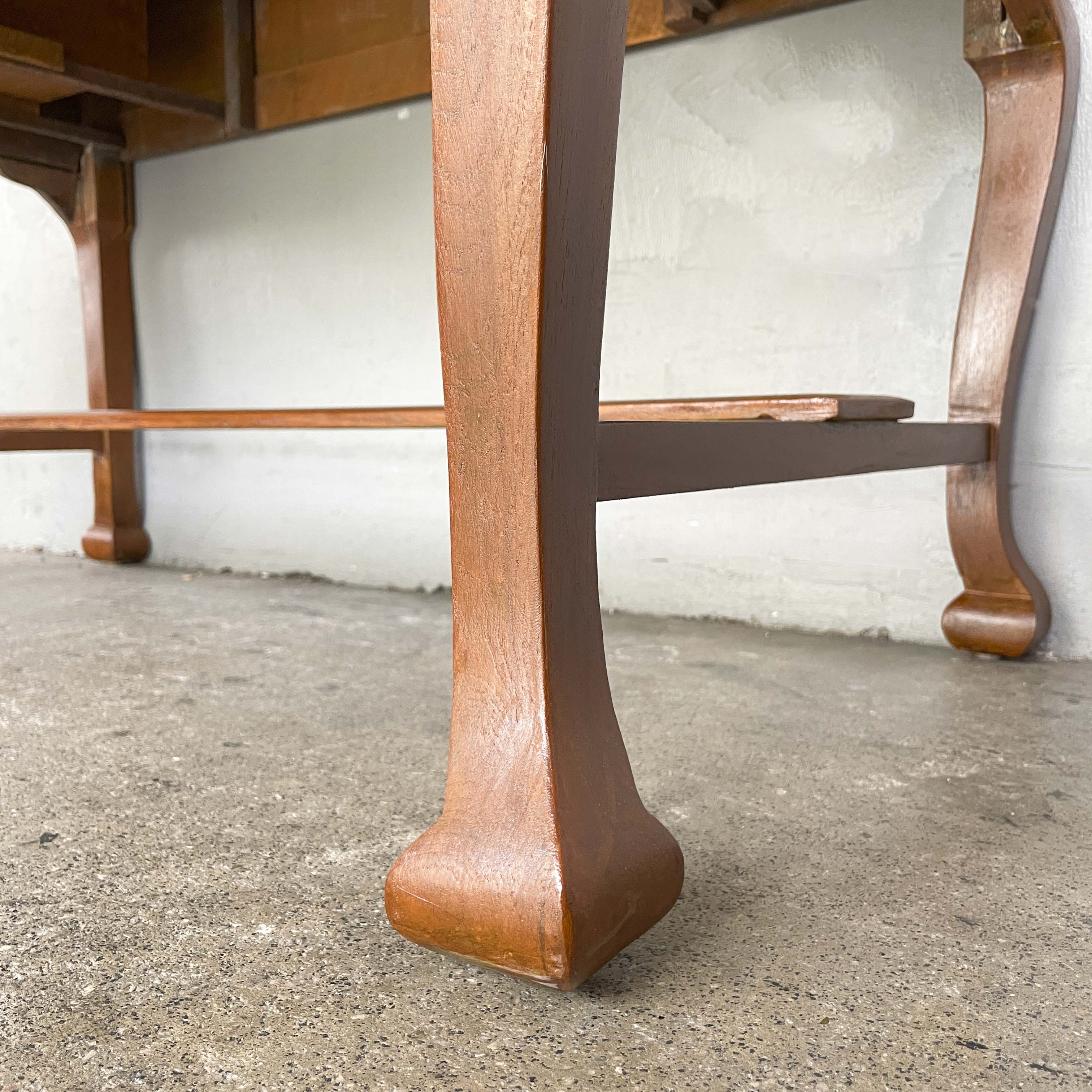 Refurbished Teak Roll-Top Writing Bureau