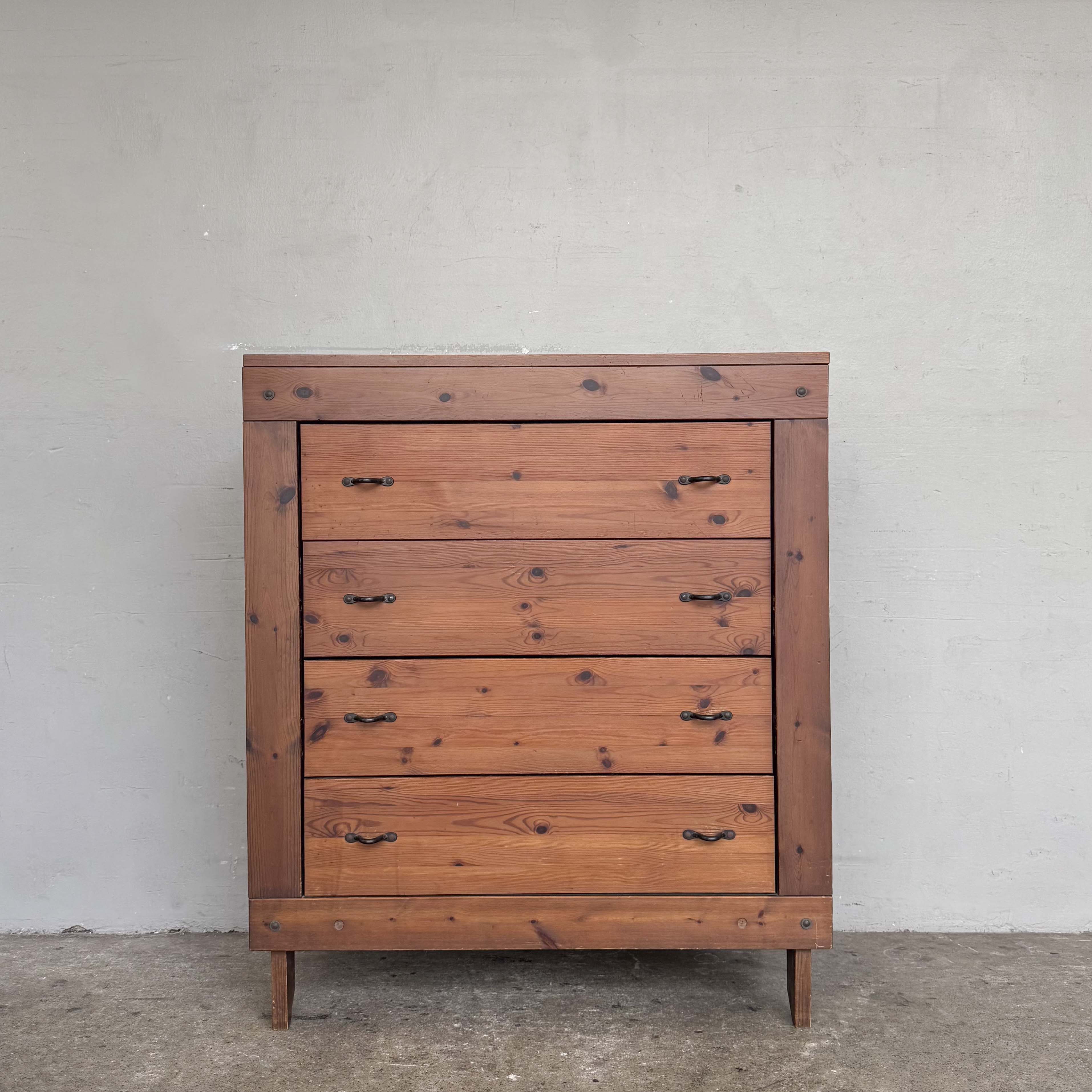Rustic Pine Chest of Drawers