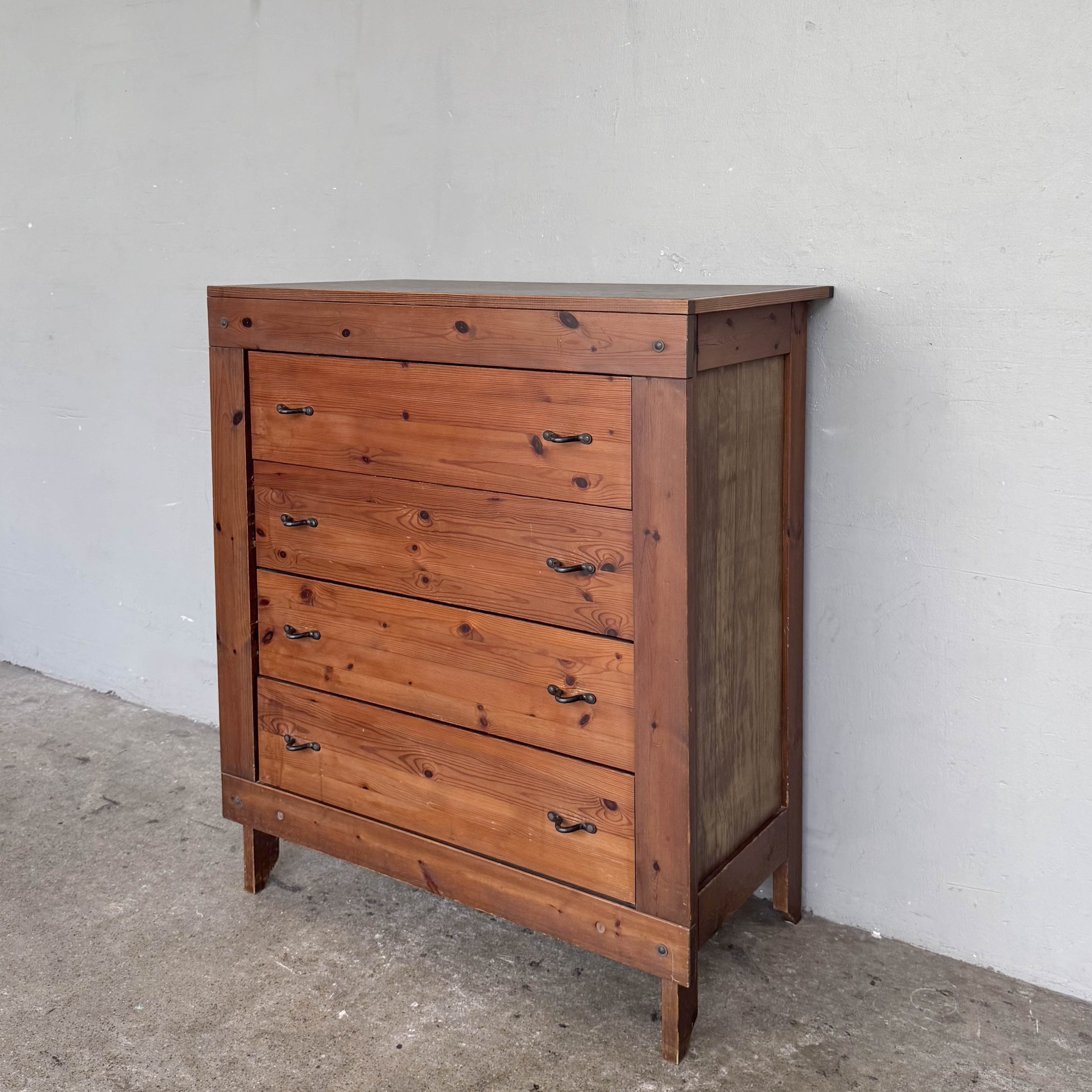 Rustic Pine Chest of Drawers