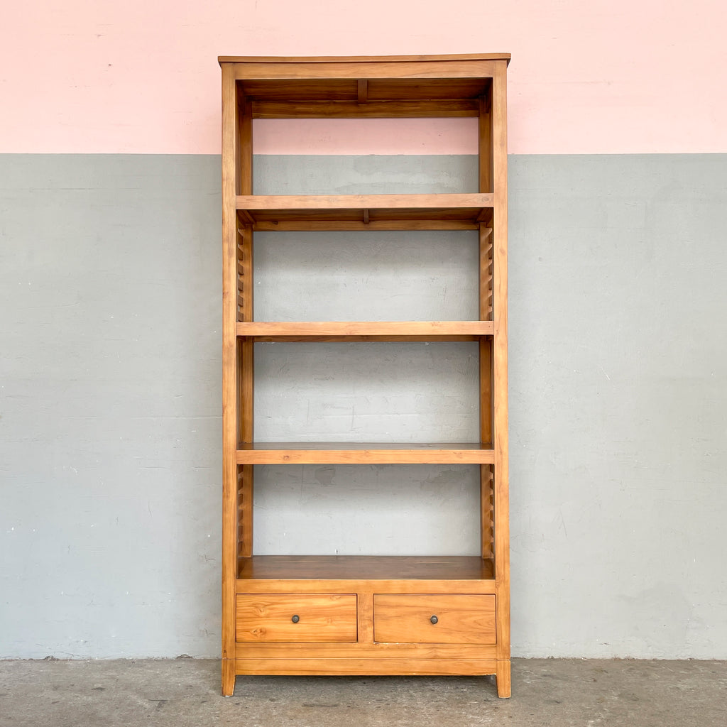 Bookshelf with Slatted Sides