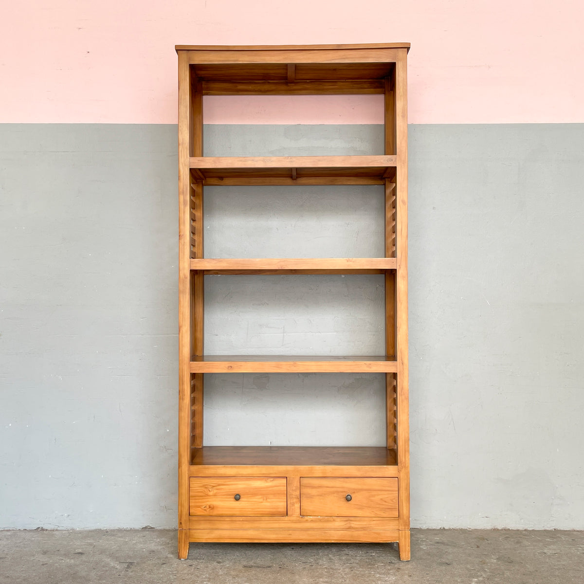 Bookshelf with Slatted Sides