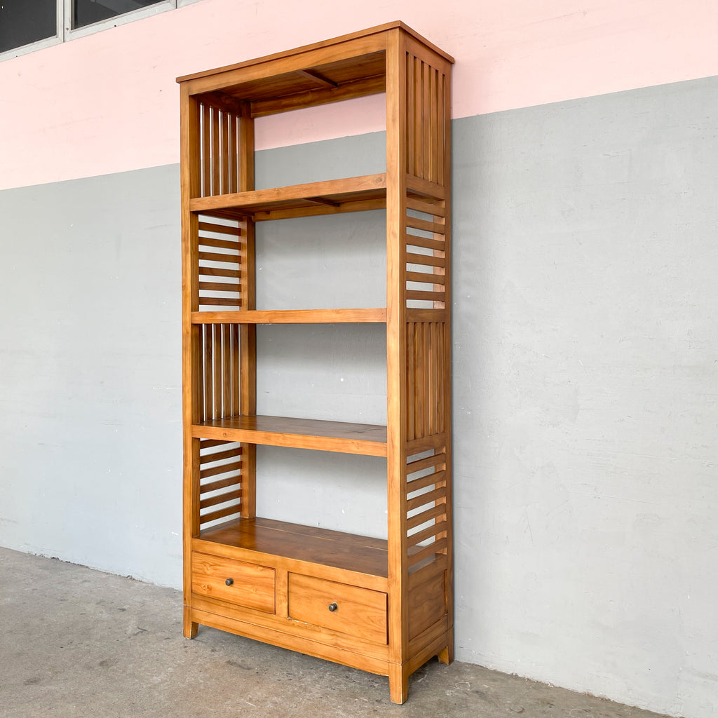 Bookshelf with Slatted Sides