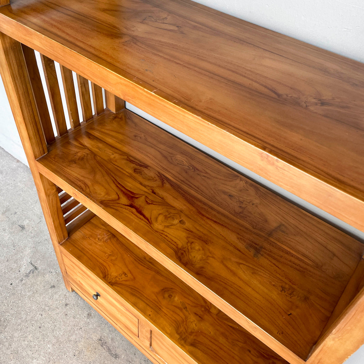 Bookshelf with Slatted Sides