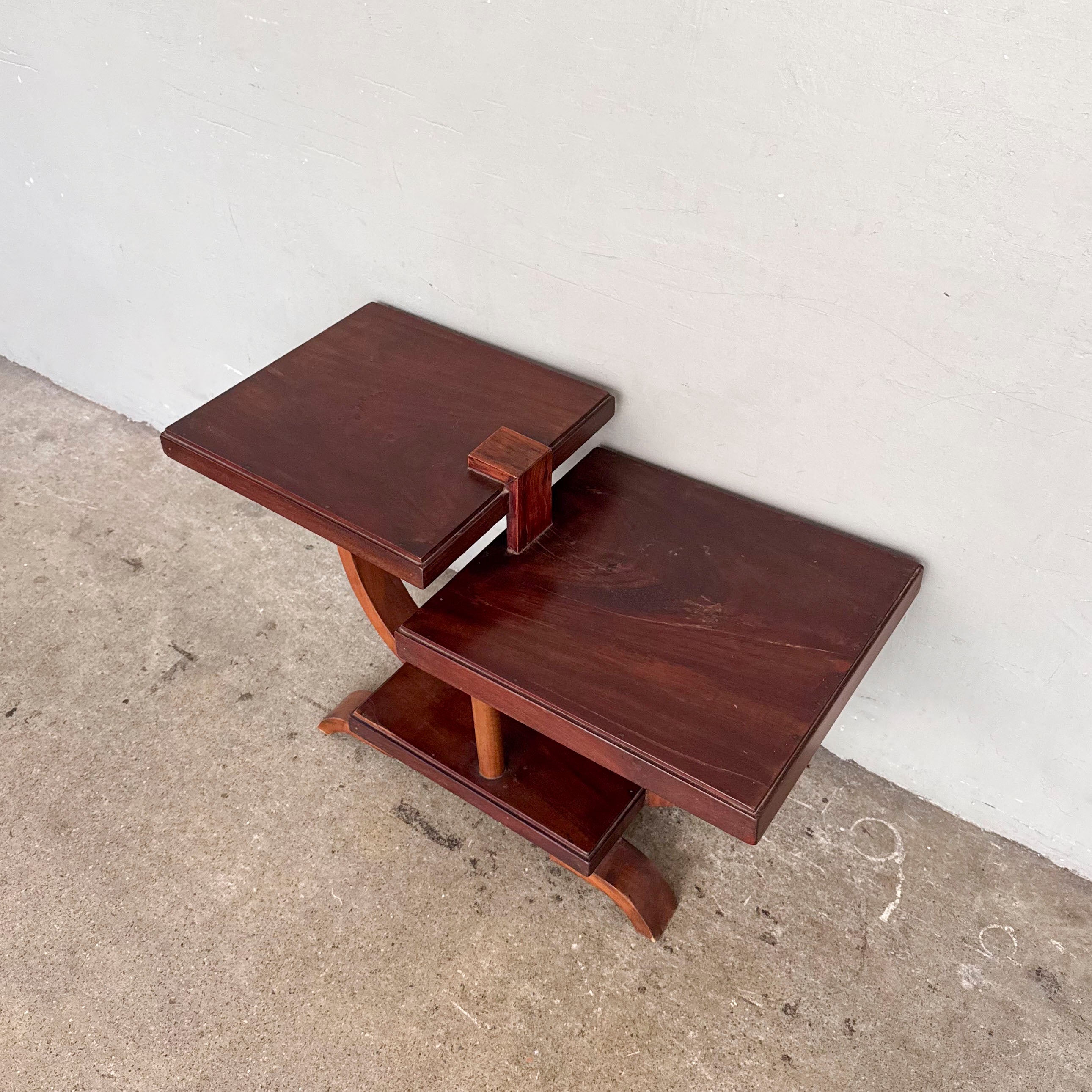 Art Deco-Style 2-Tier Side Table
