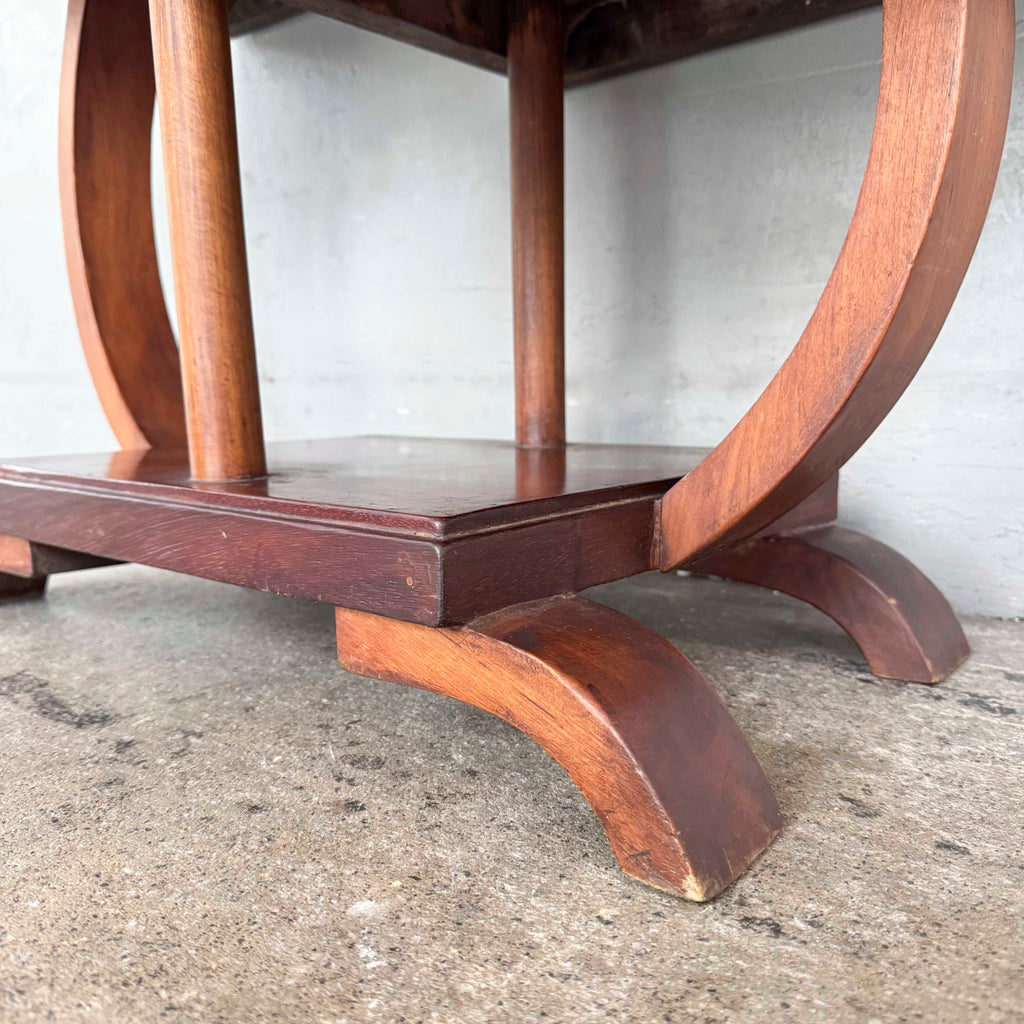 Art Deco-Style 2-Tier Side Table