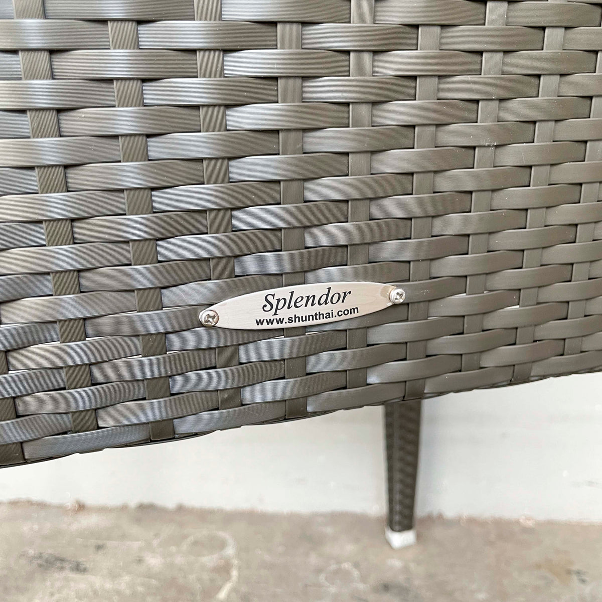 Pair of Synthetic Rattan Outdoor Armchairs