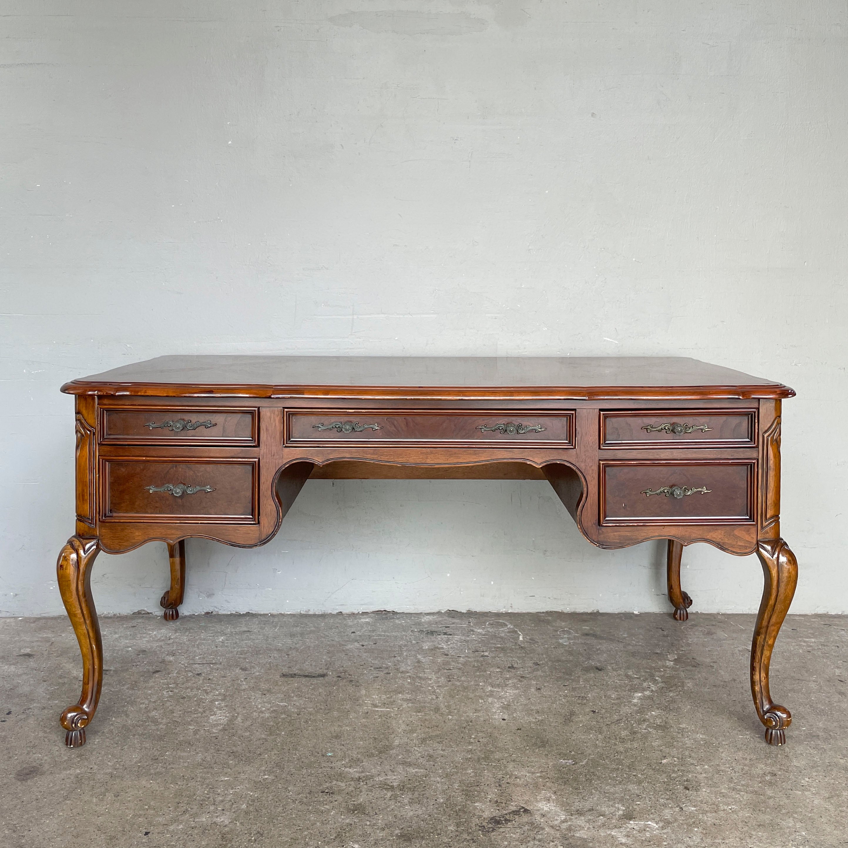 Elegant Marquetry Writing Desk