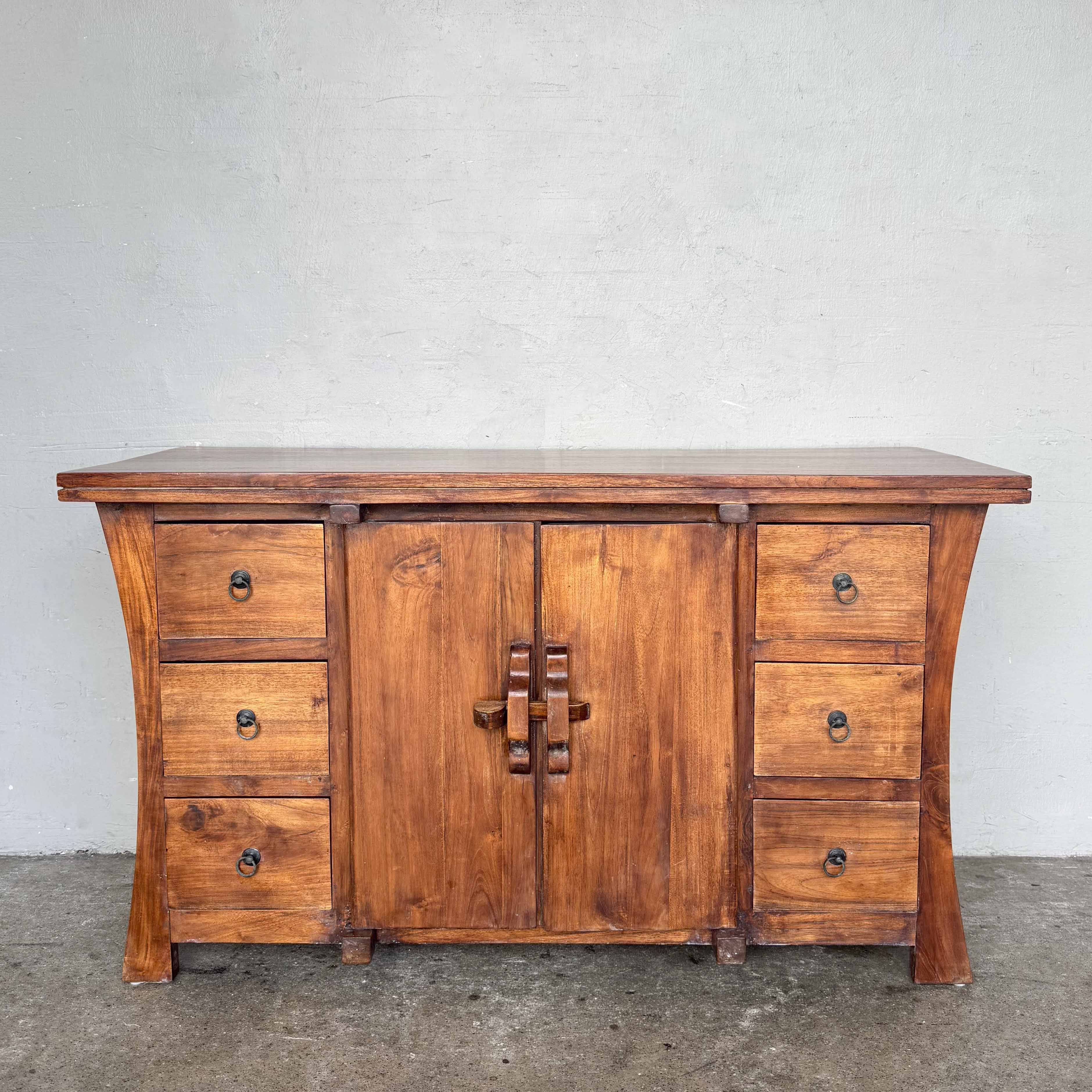 Teak Sideboard with Flared Sides