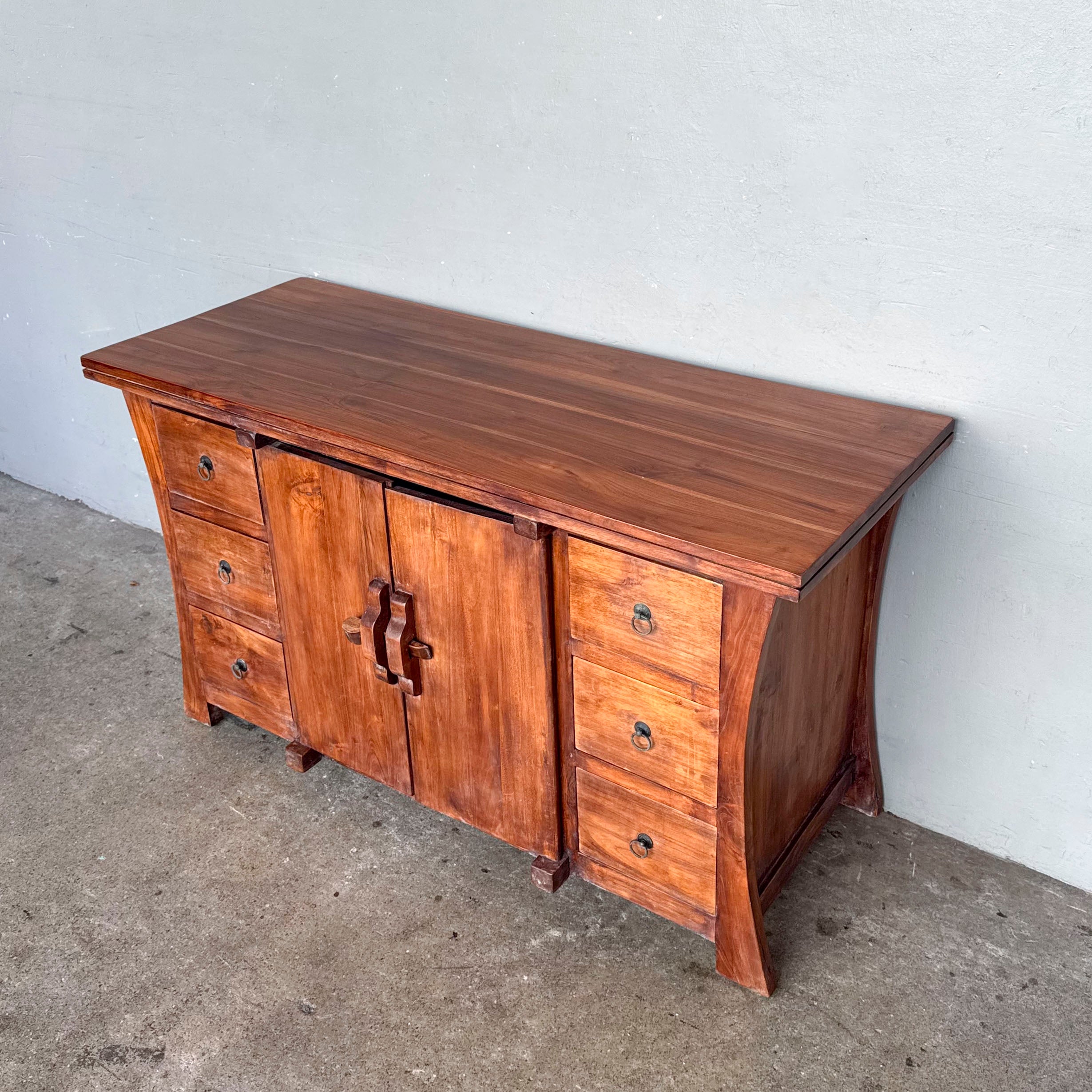 Teak Sideboard with Flared Sides