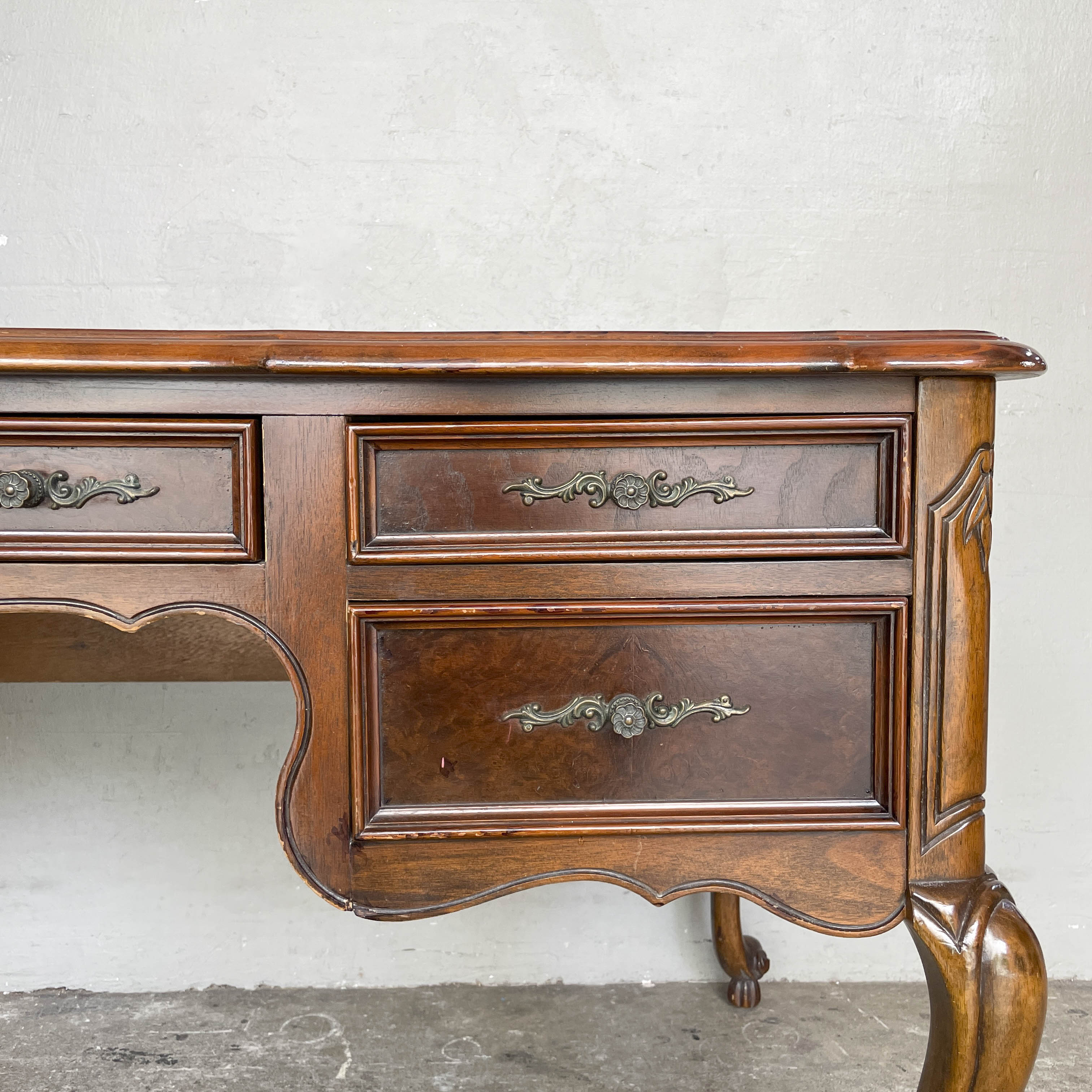 Elegant Marquetry Writing Desk