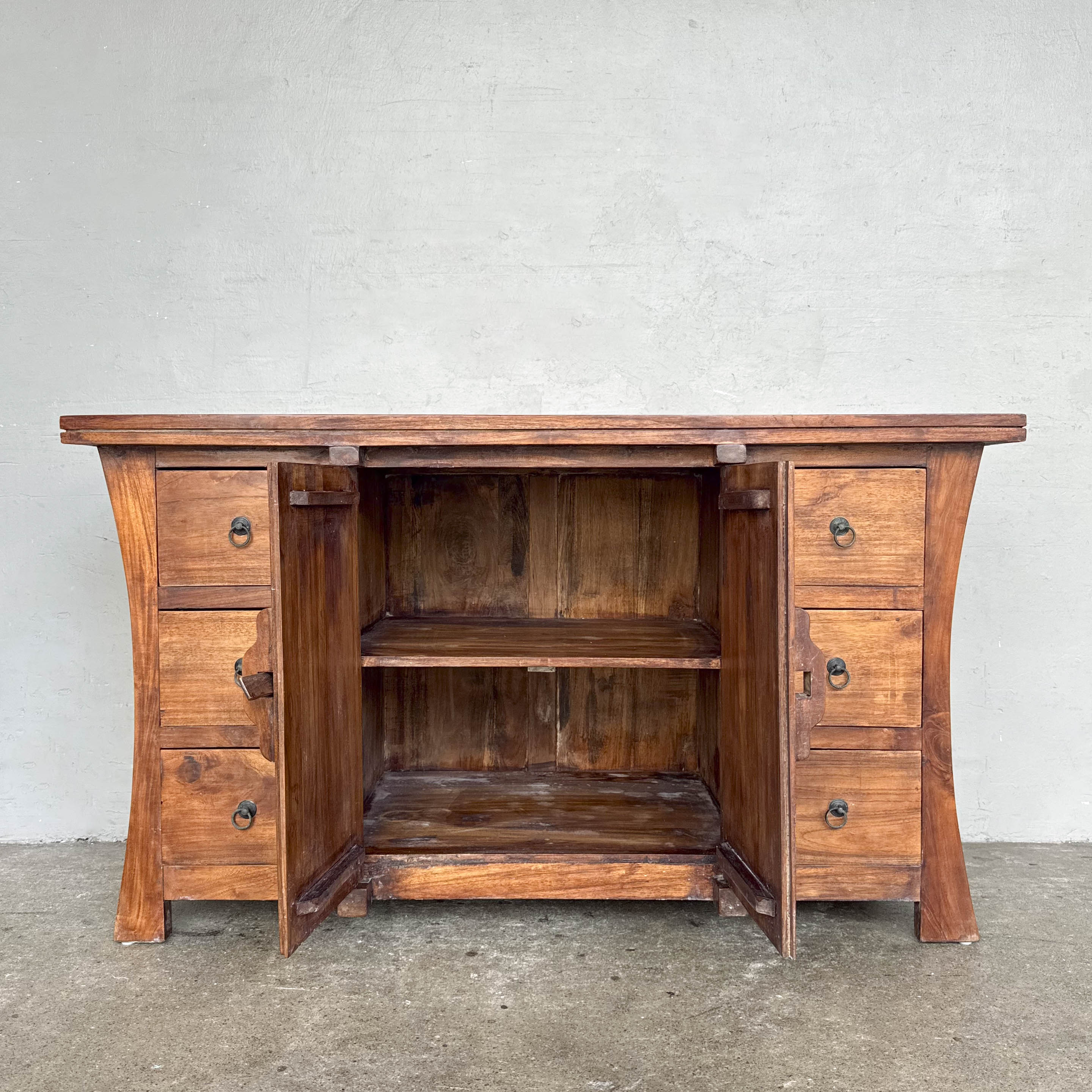 Teak Sideboard with Flared Sides