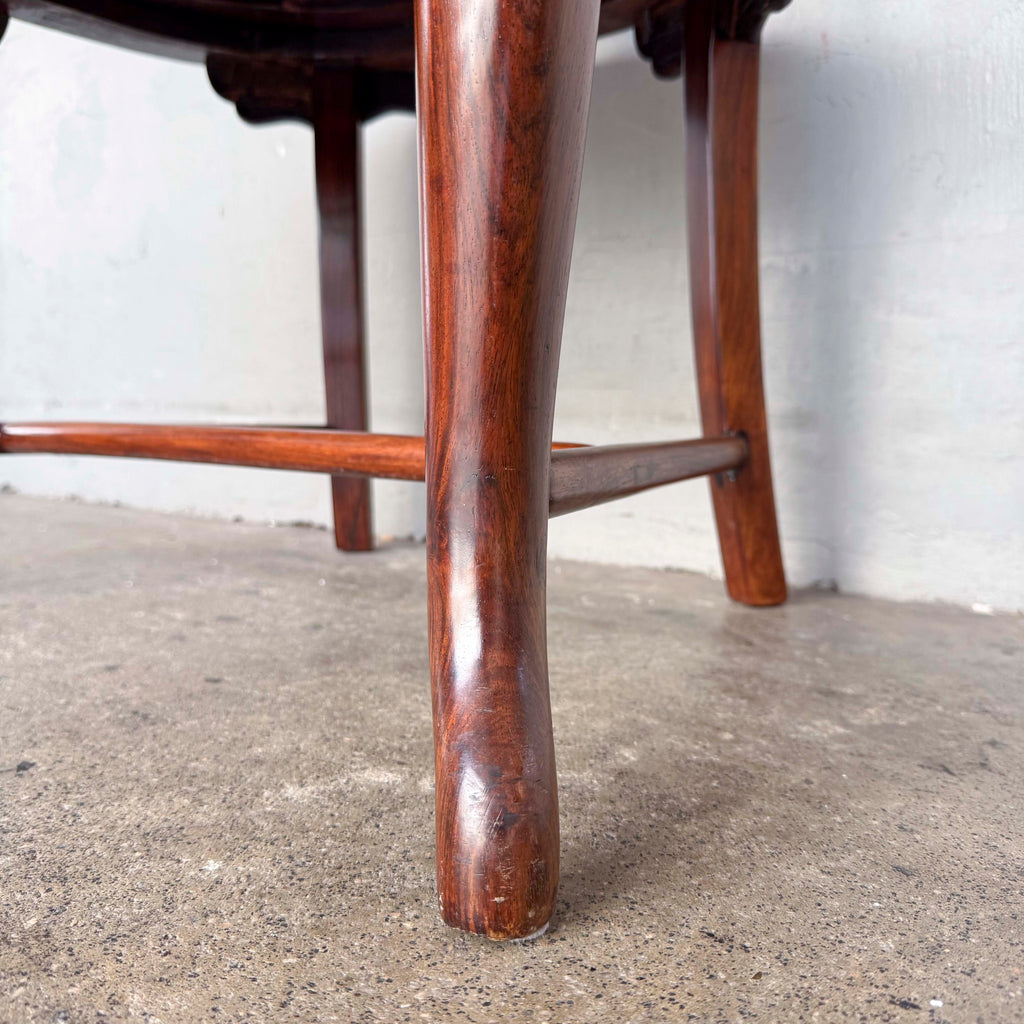 Chinese Armchair Pair with Accent Table