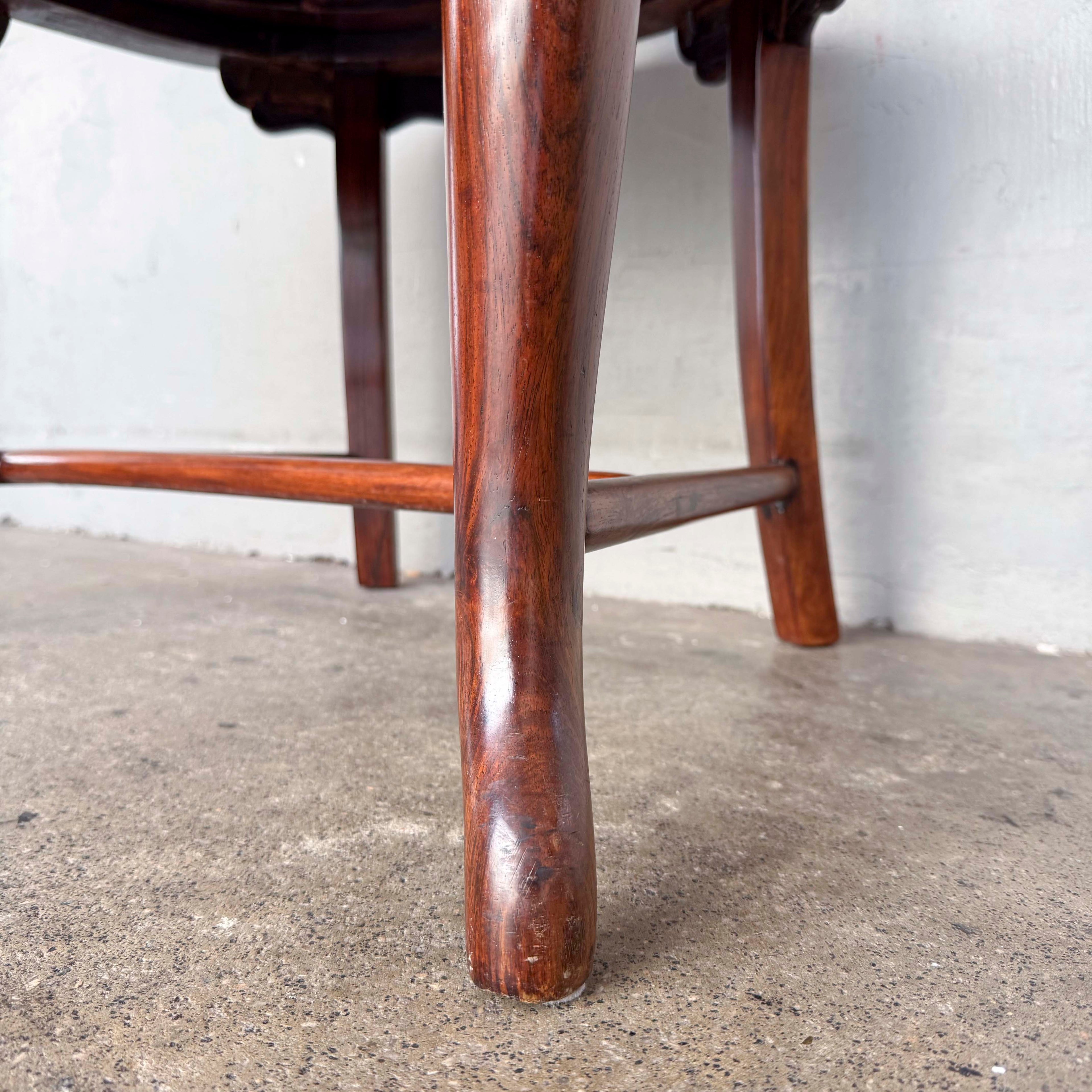 Chinese Armchair Pair with Accent Table