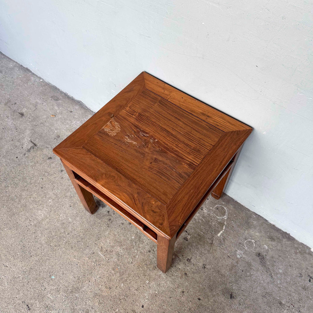 Chinese Armchair Pair with Accent Table