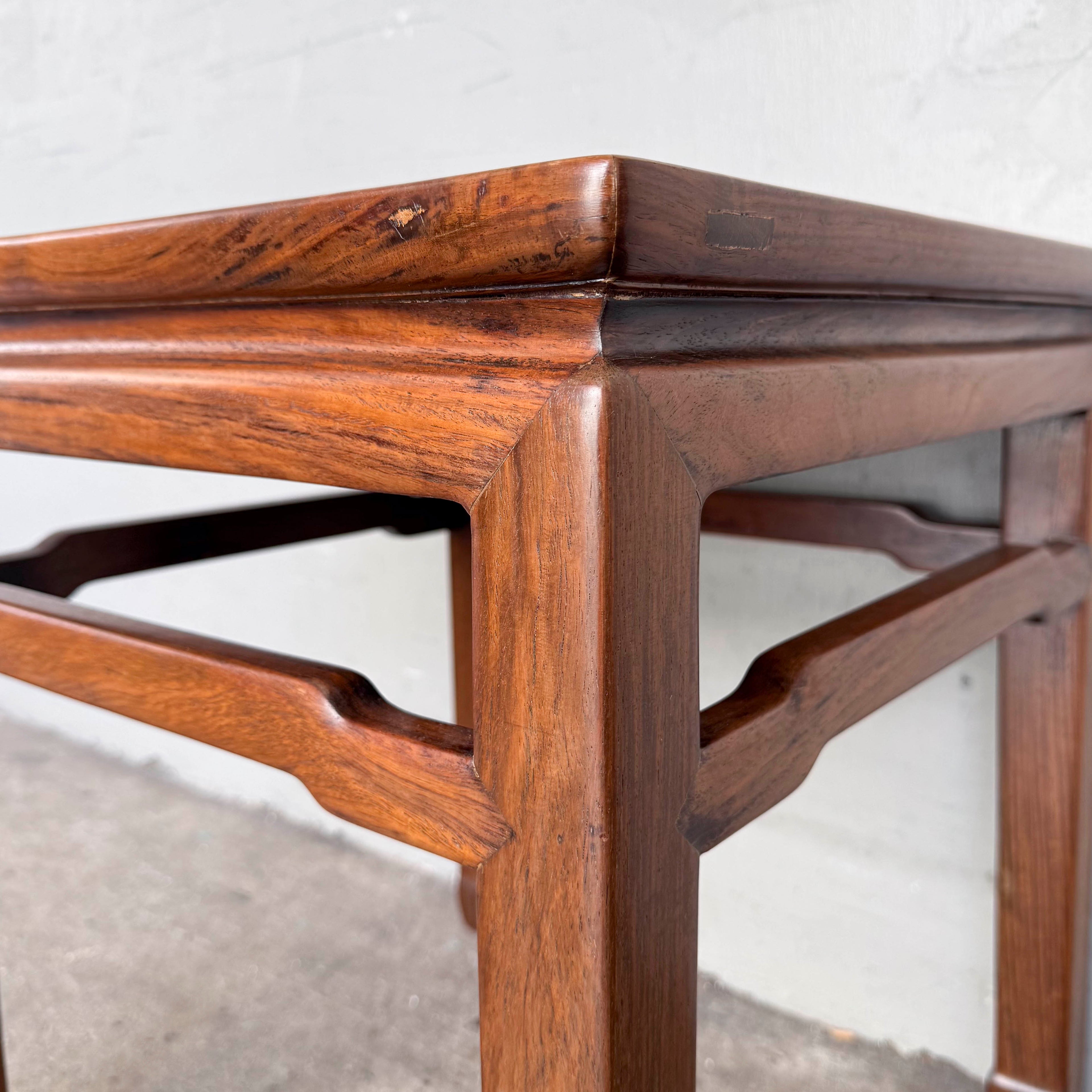 Chinese Armchair Pair with Accent Table