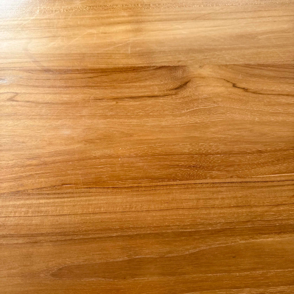 Round Cross-Base Teak Dining Table