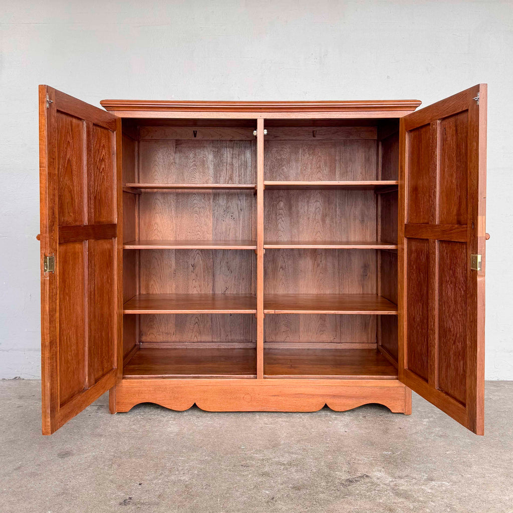 Refurbished Panelled Teak Side Cabinet