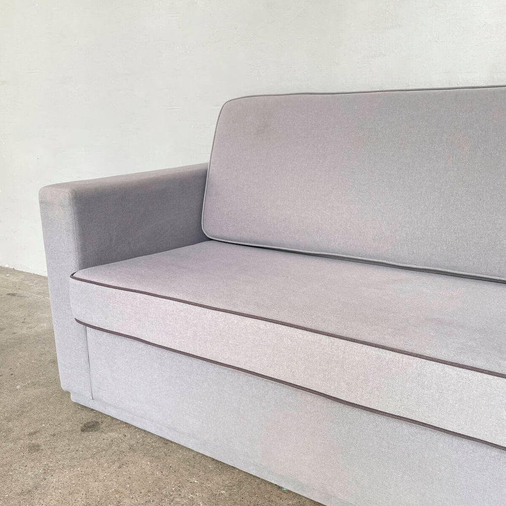 Grey Boxy 2-Seater Sofa