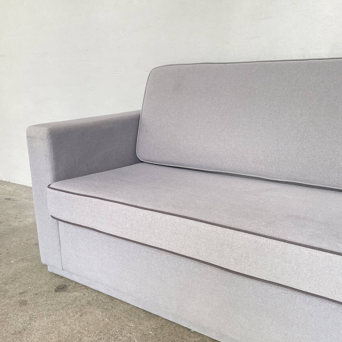 Grey Boxy 2-Seater Sofa