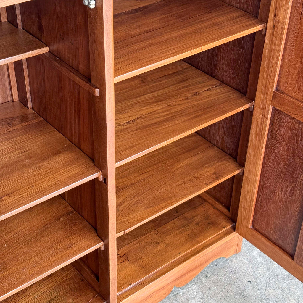 Refurbished Panelled Teak Side Cabinet
