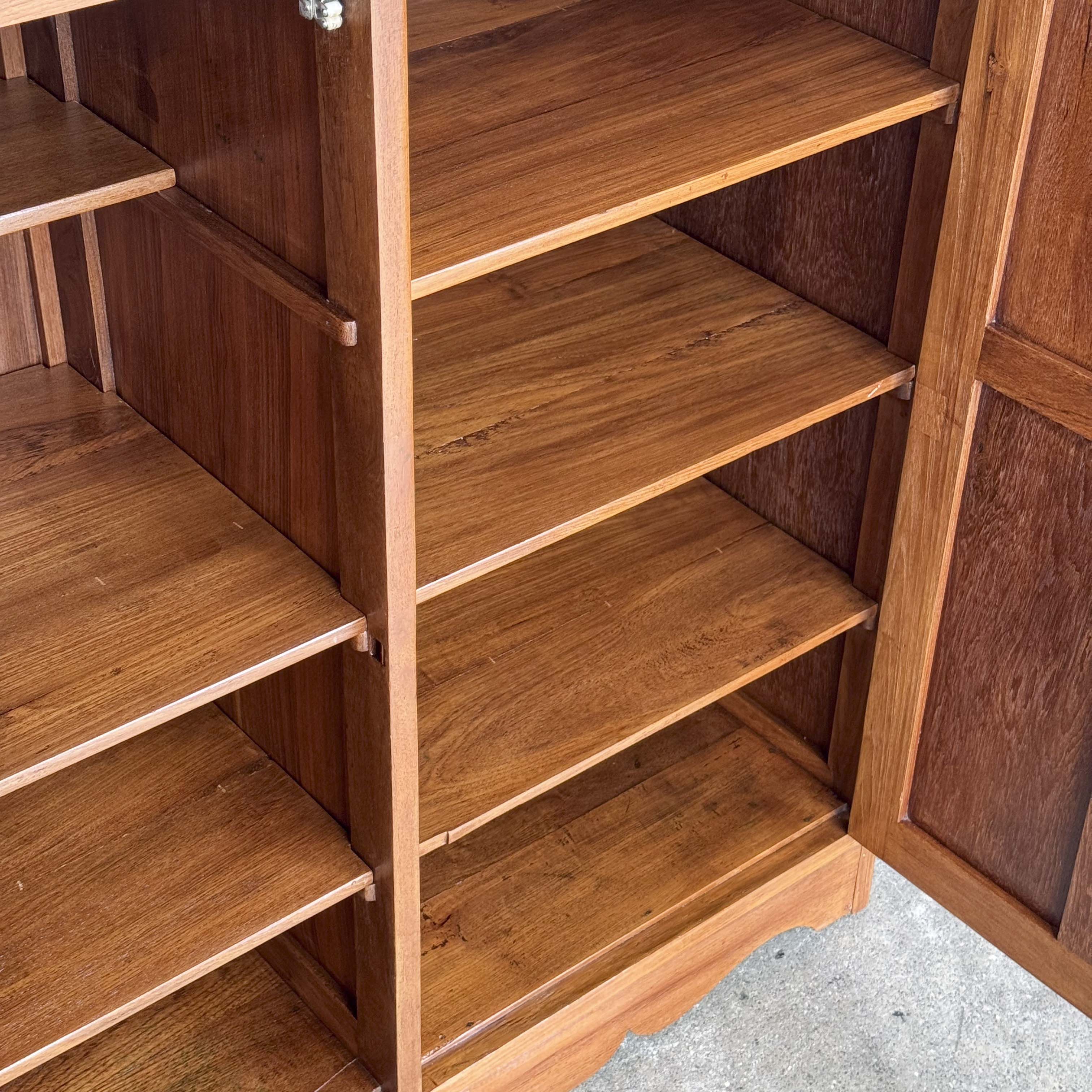 Refurbished Panelled Teak Side Cabinet