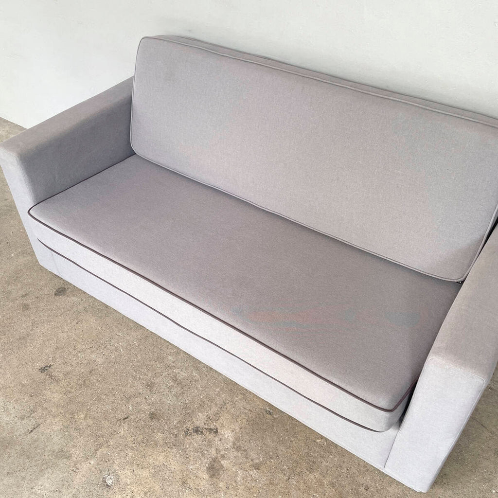 Grey Boxy 2-Seater Sofa