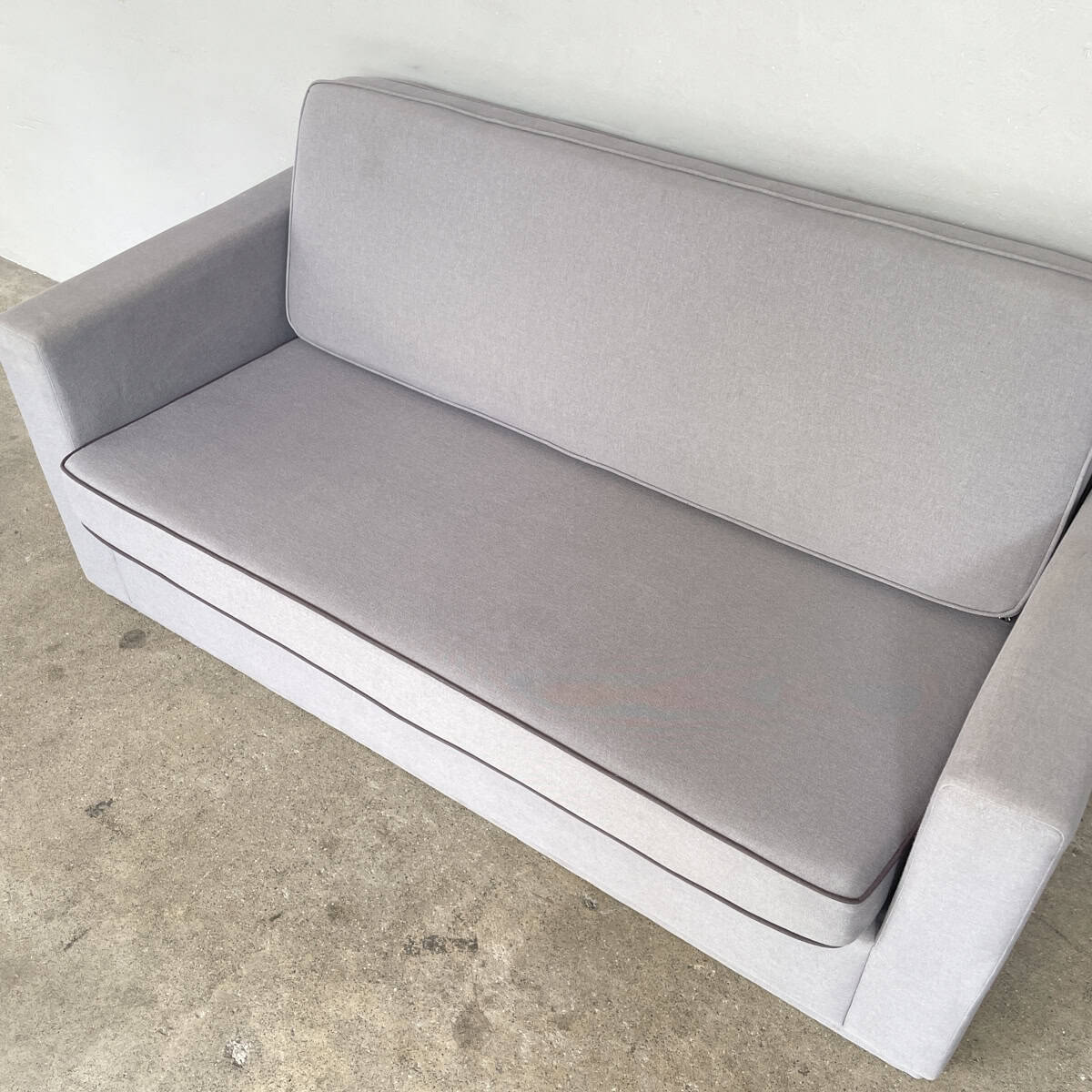 Grey Boxy 2-Seater Sofa