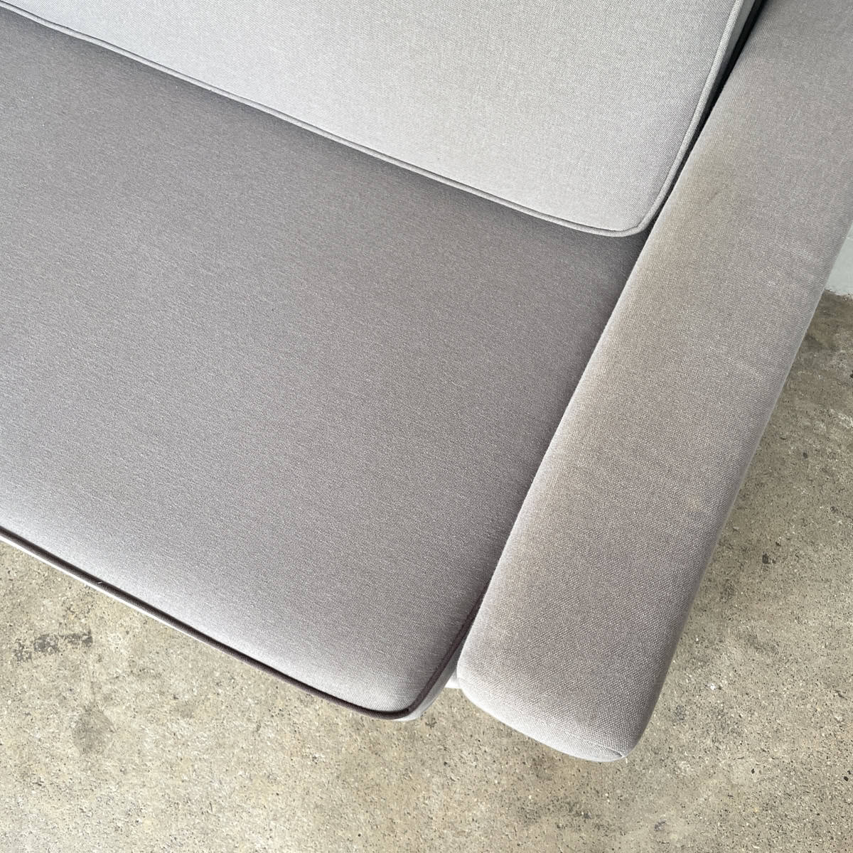 Grey Boxy 2-Seater Sofa