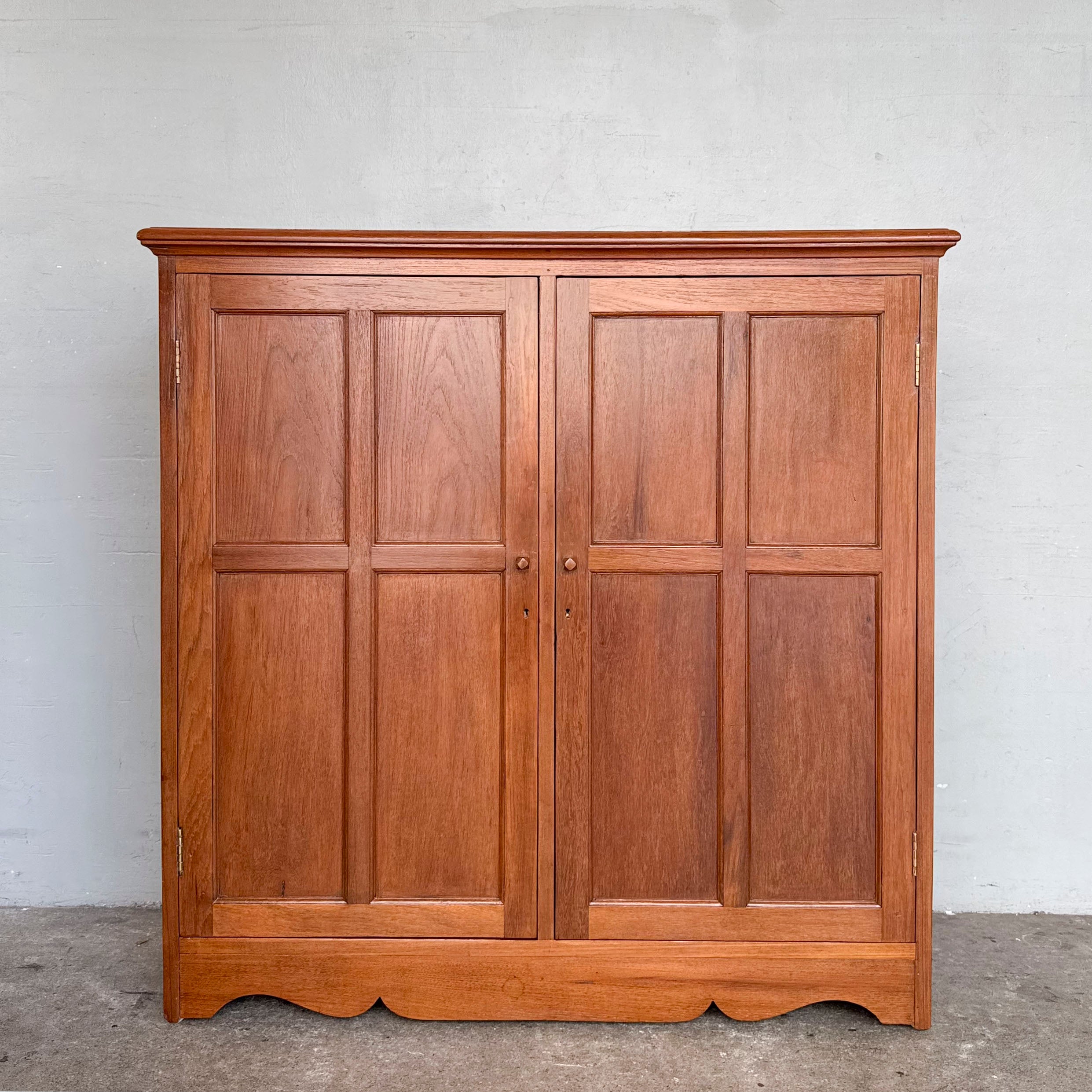 Refurbished Panelled Teak Side Cabinet