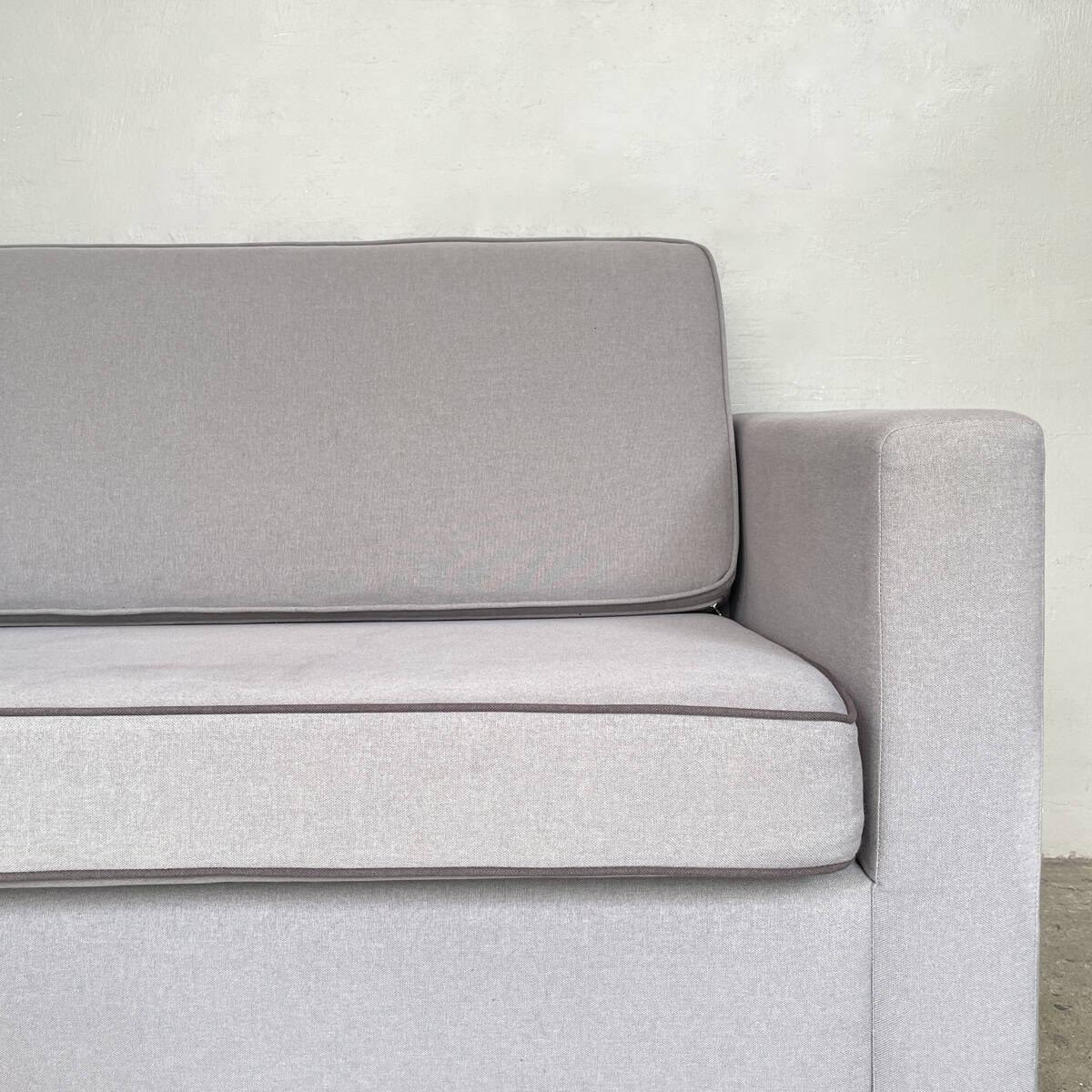 Grey Boxy 2-Seater Sofa