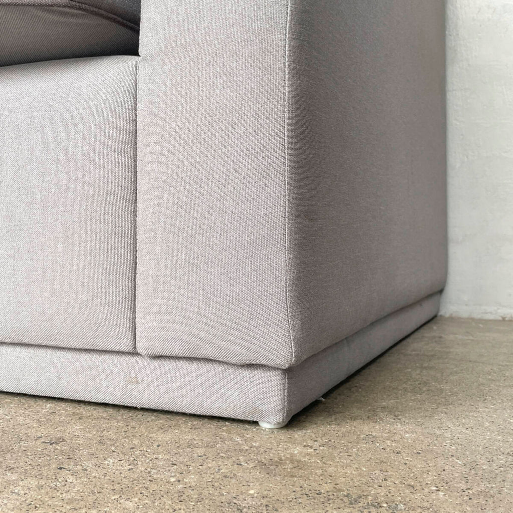 Grey Boxy 2-Seater Sofa