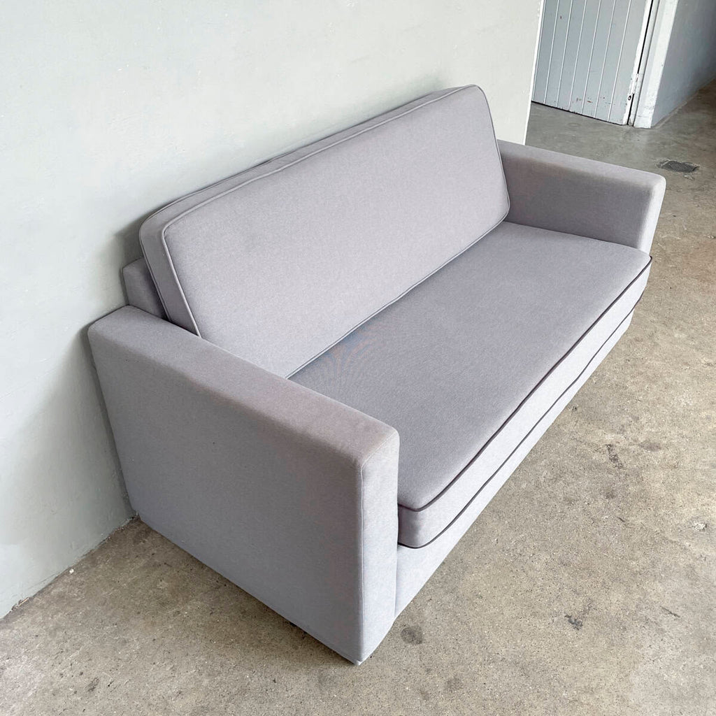 Grey Boxy 2-Seater Sofa
