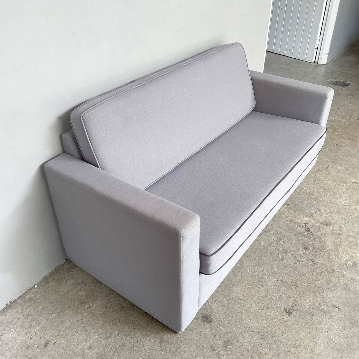 Grey Boxy 2-Seater Sofa