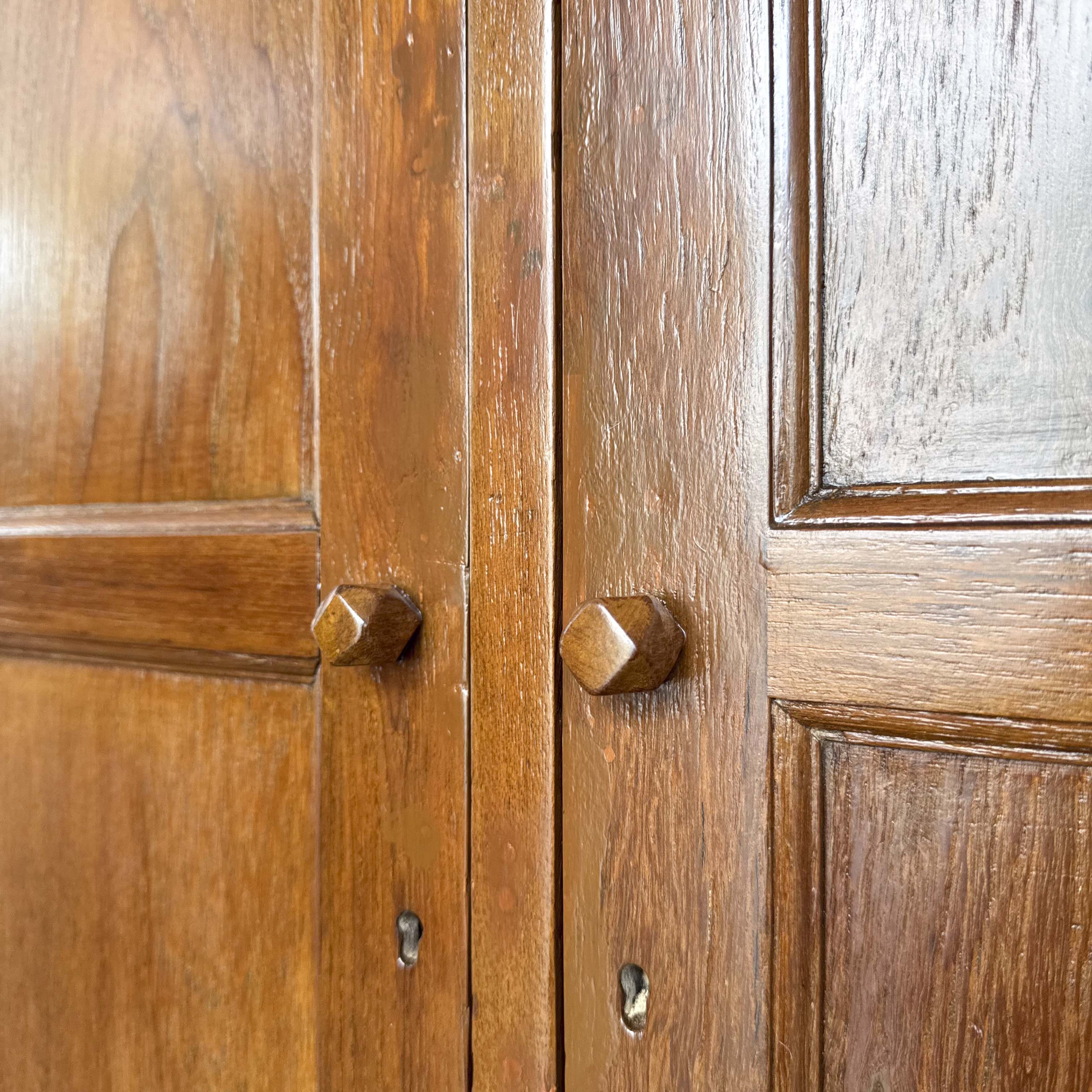 Refurbished Panelled Teak Side Cabinet