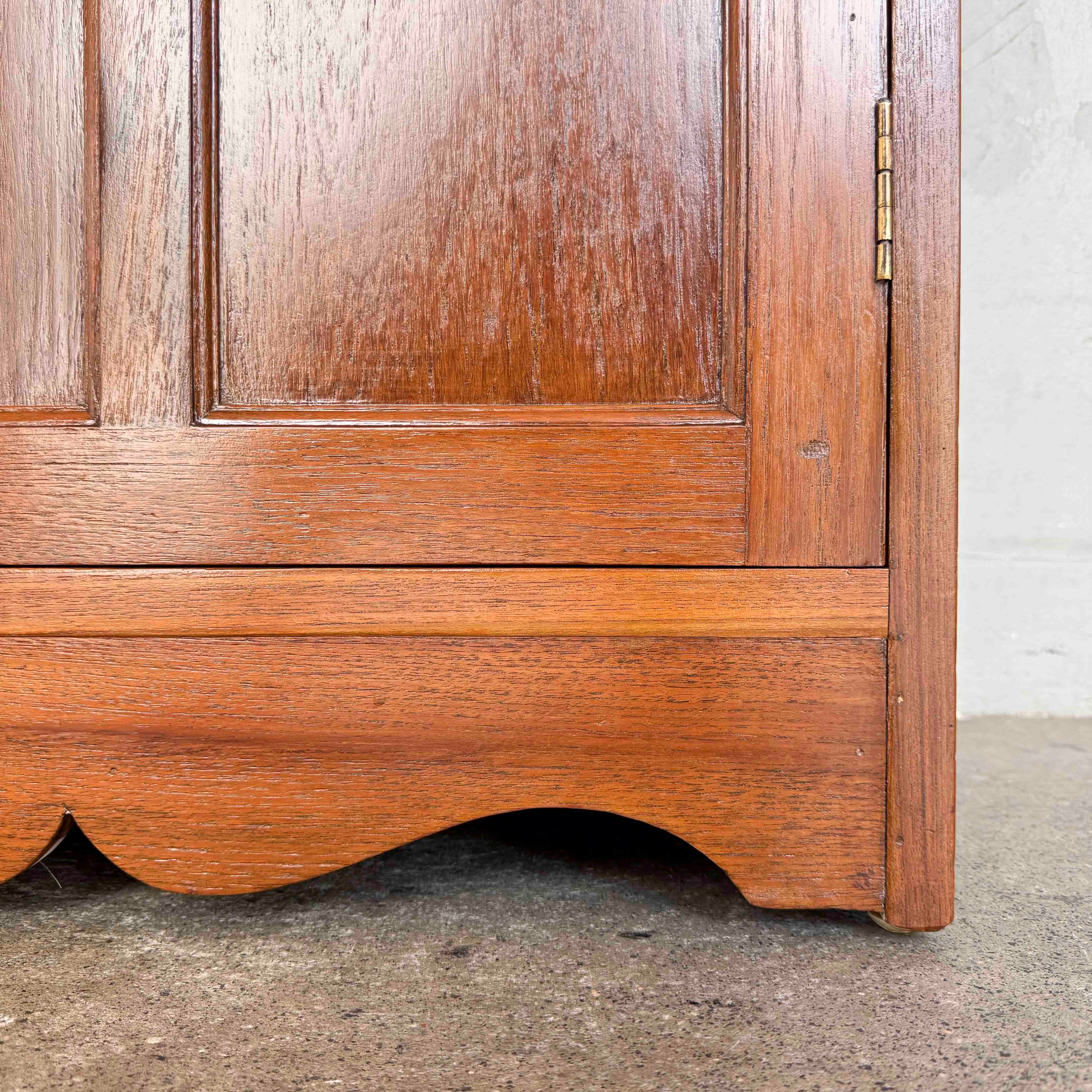 Refurbished Panelled Teak Side Cabinet