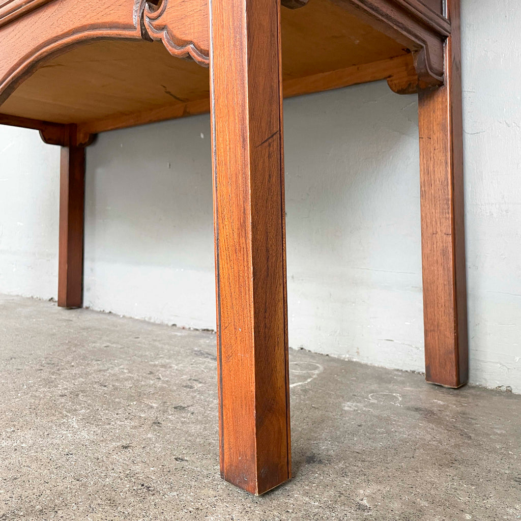 Oriental-Style Teak Console