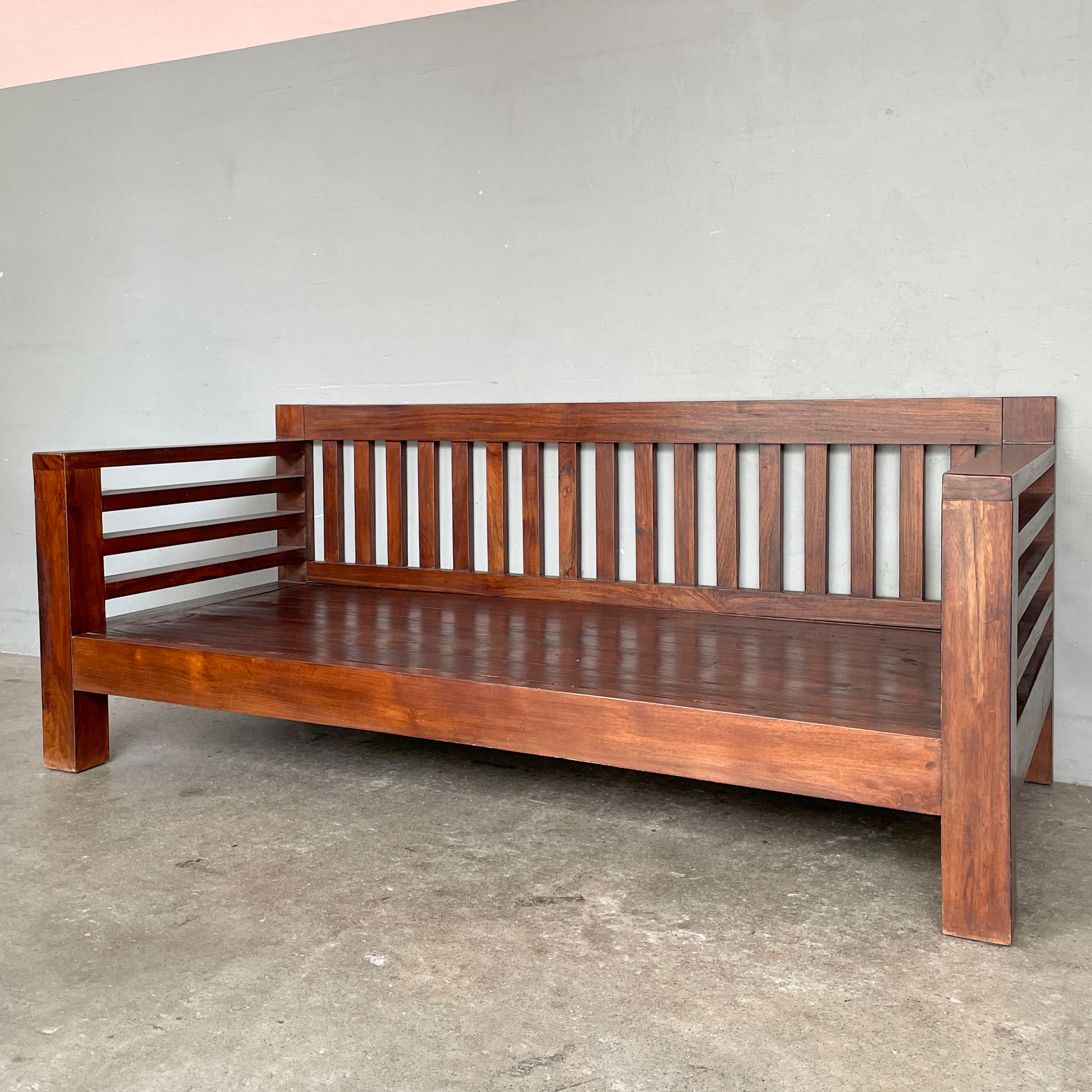 Low Teak Lounge Daybed