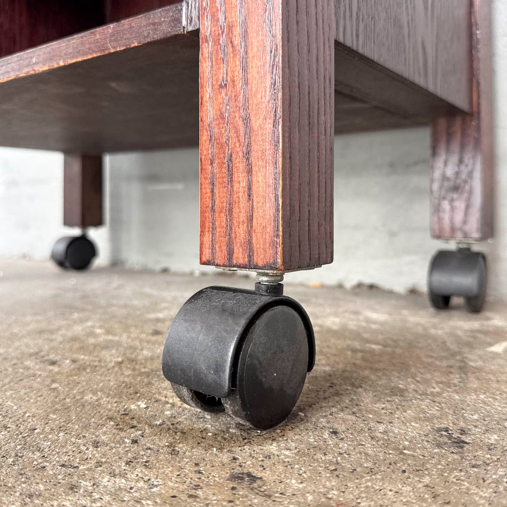 Compact Wooden Utility Trolley