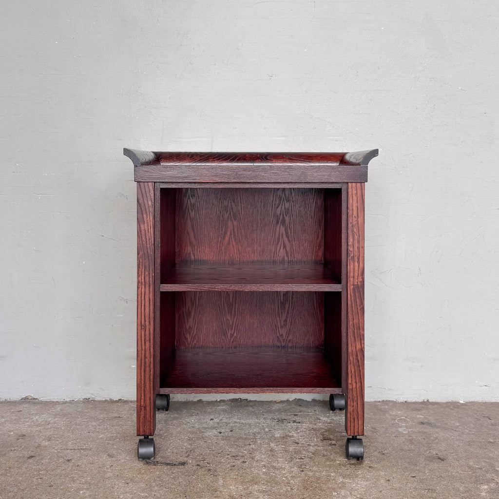 Compact Wooden Utility Trolley