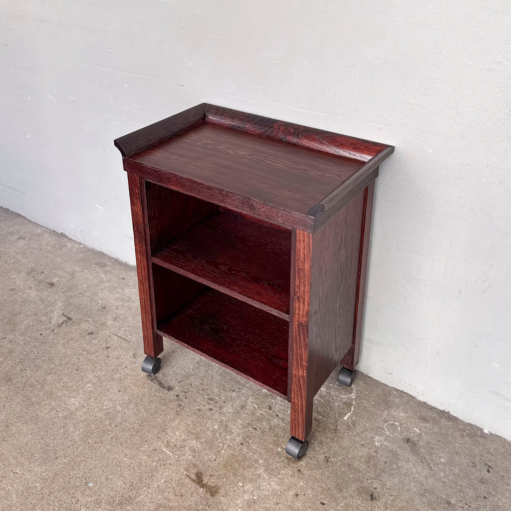 Compact Wooden Utility Trolley