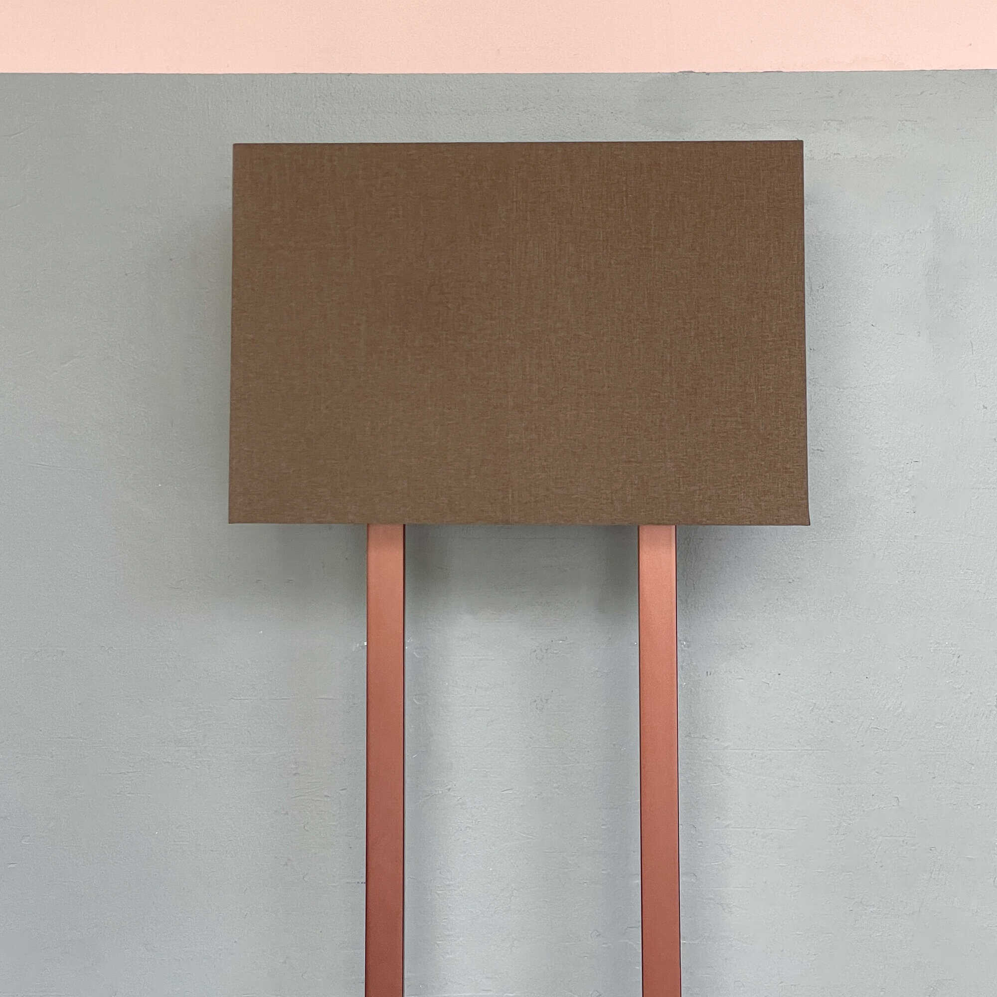 Rect Standing Lamp - Brown Shade with Metallic Bronze finish