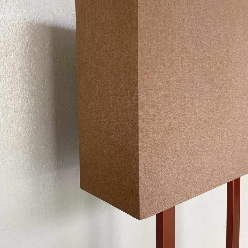 Rect Standing Lamp - Brown Shade with Metallic Bronze finish