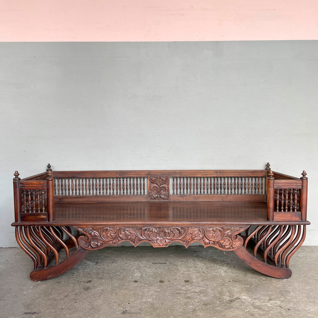 Ornate Wooden Howdah Daybed