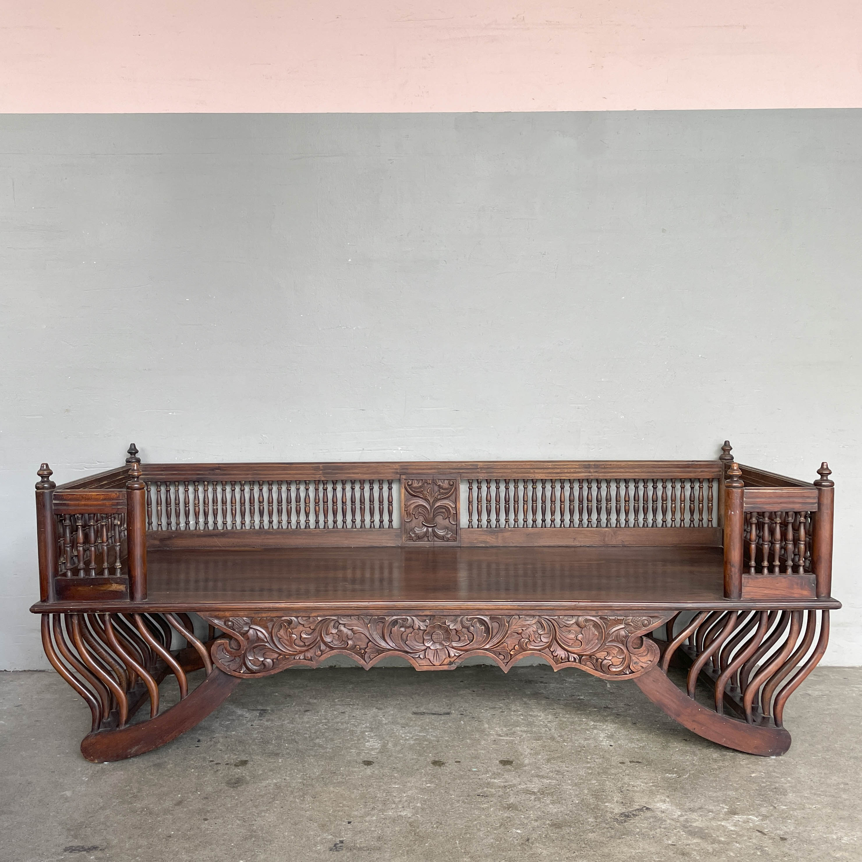 Ornate Wooden Howdah Daybed