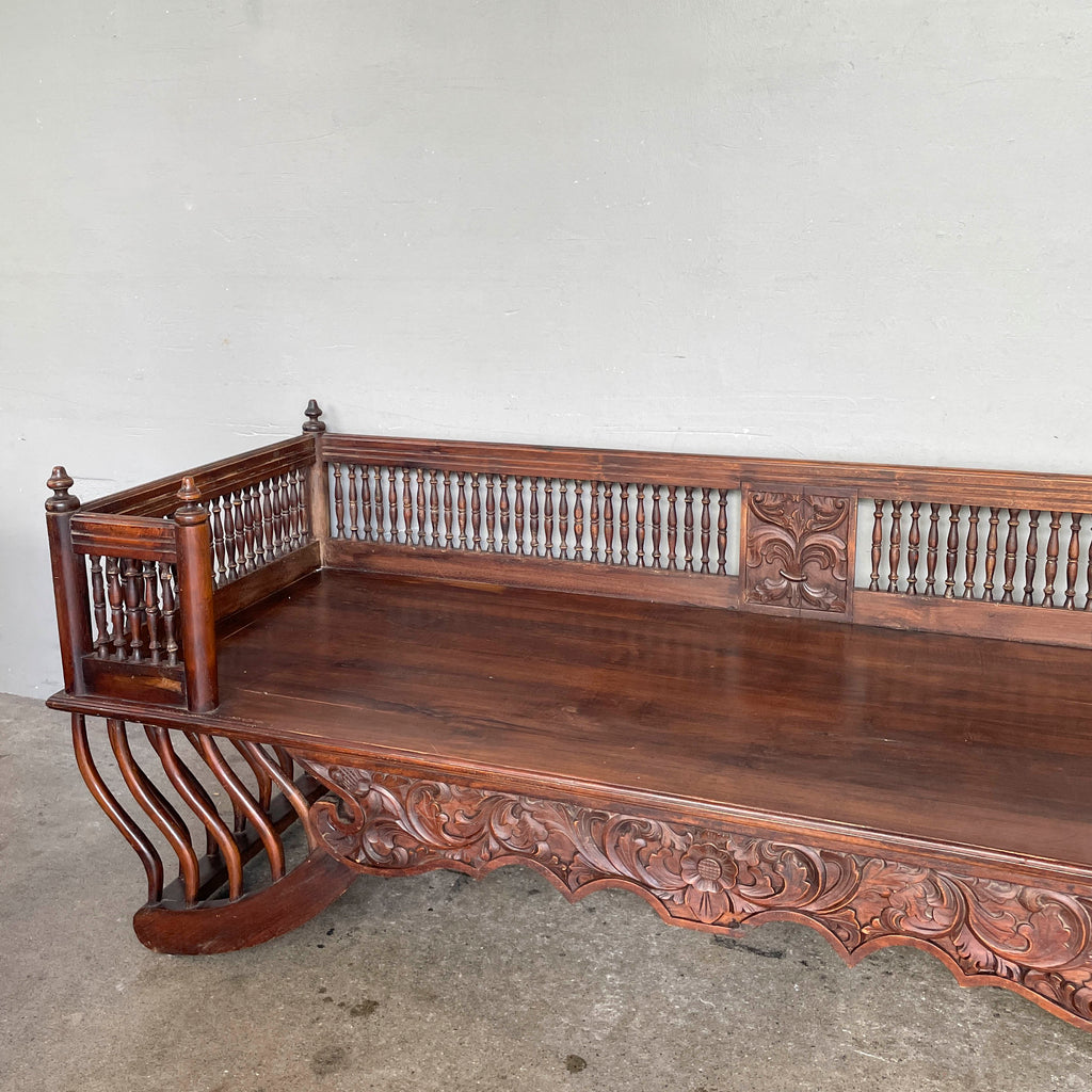 Ornate Wooden Howdah Daybed