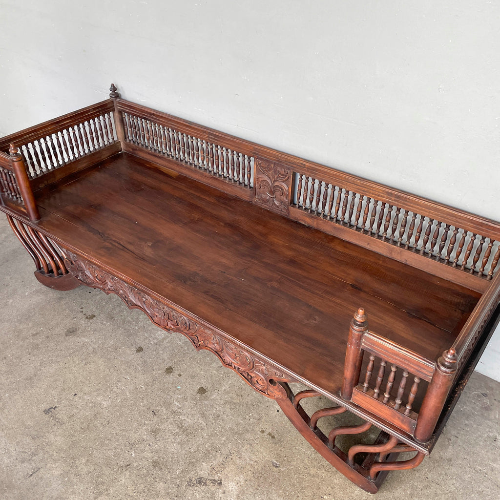 Ornate Wooden Howdah Daybed