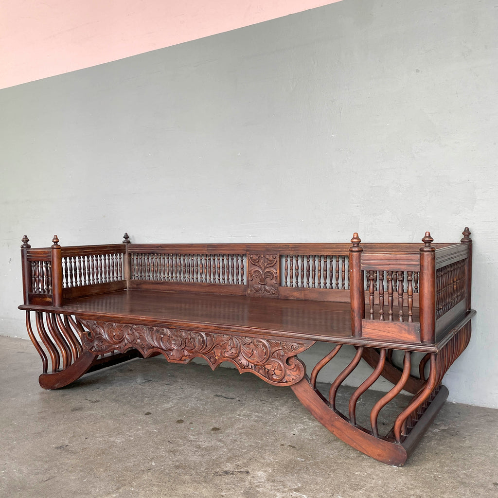 Ornate Wooden Howdah Daybed