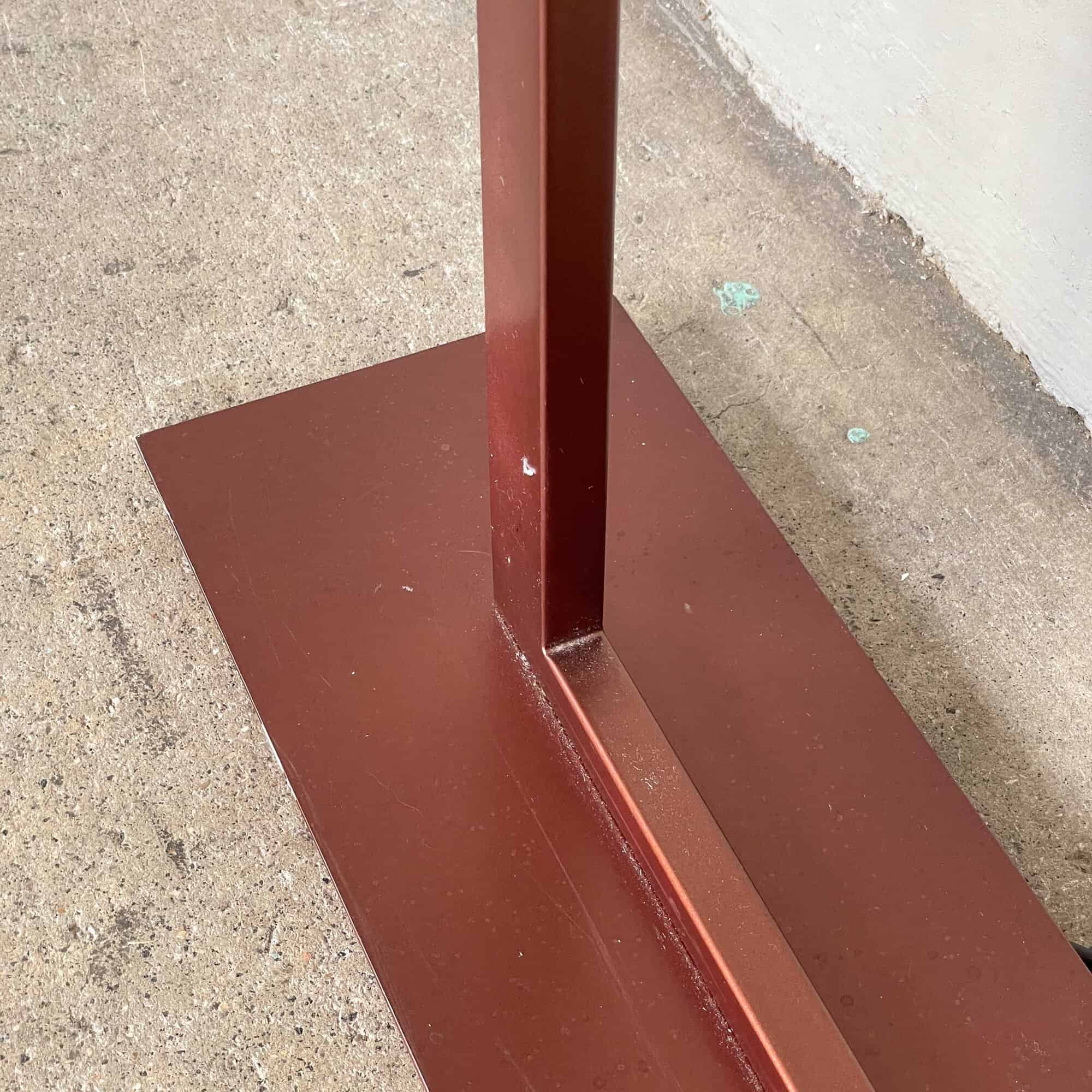 Rect Standing Lamp - Brown Shade with Metallic Bronze finish