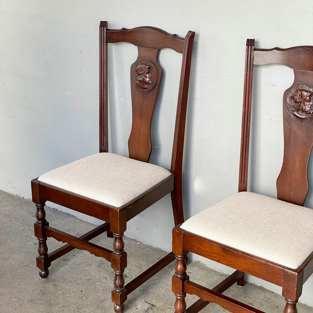 Upholstered Medallion Back Dining Chairs (Set of 6)