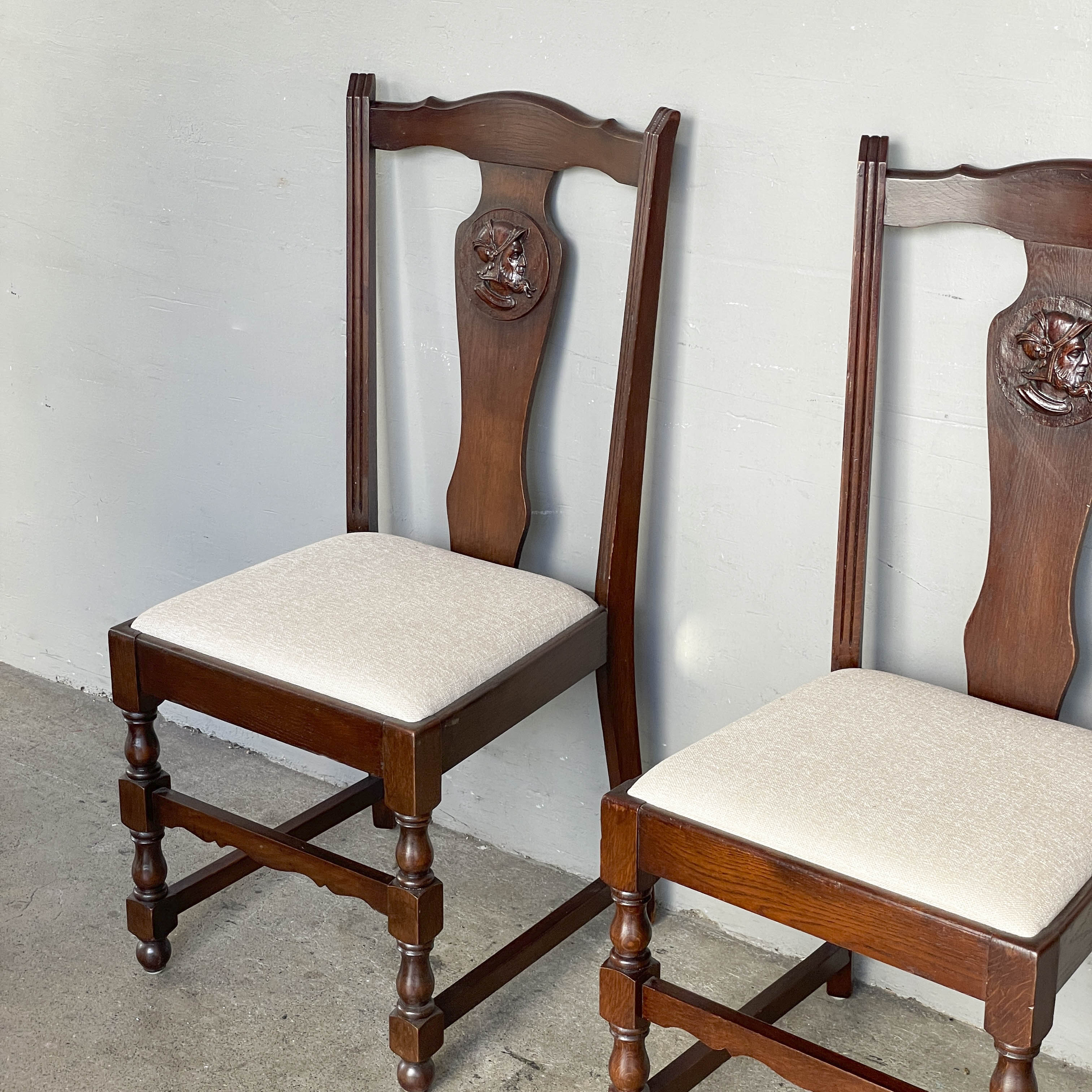 Upholstered Medallion Back Dining Chairs (Set of 6)